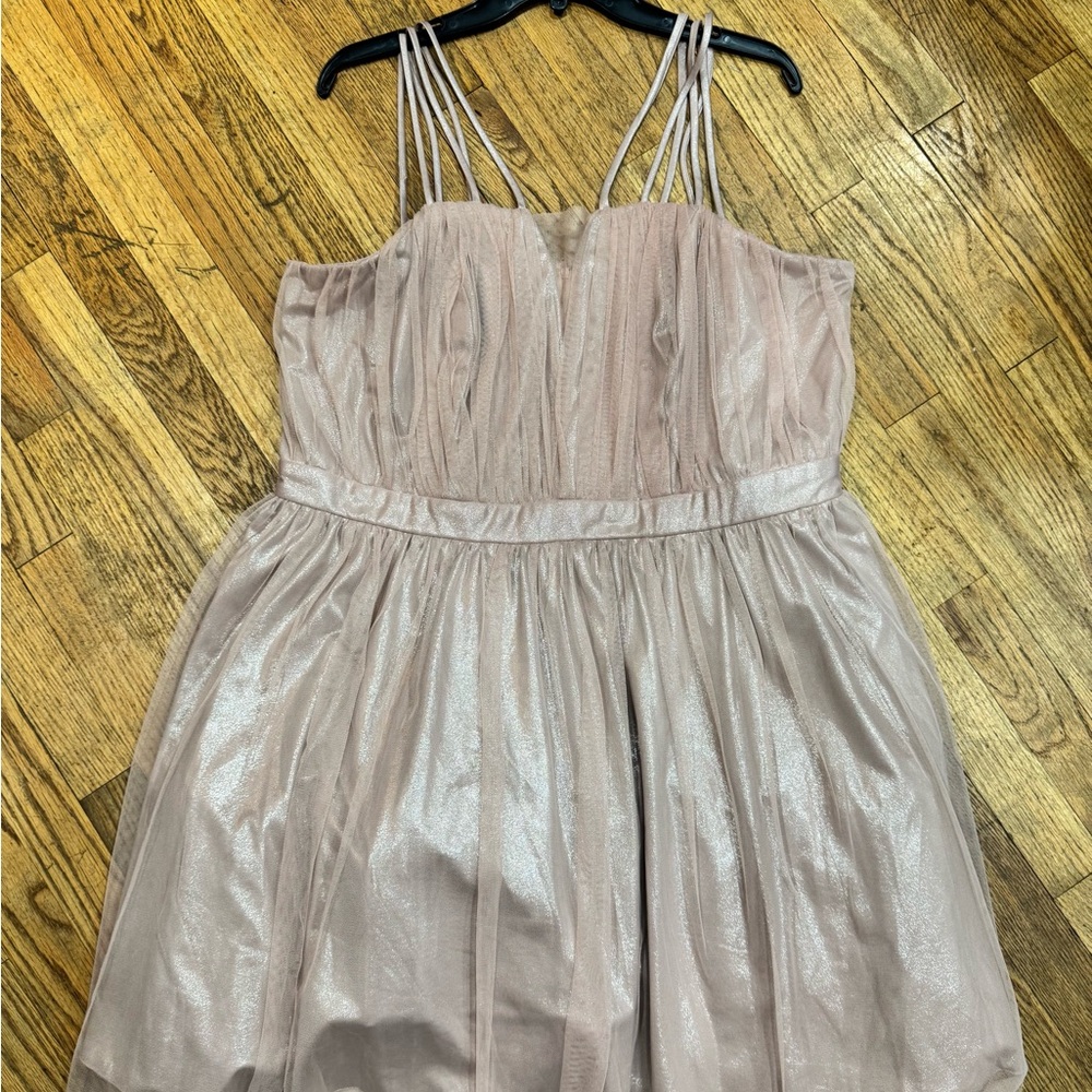 Pink shimmer dress size 20. Never worn. City Studio Brand